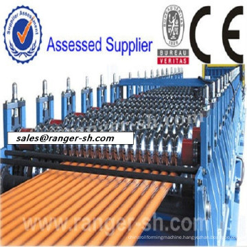 Galvanized steel corrugated sheet tile roll forming machine